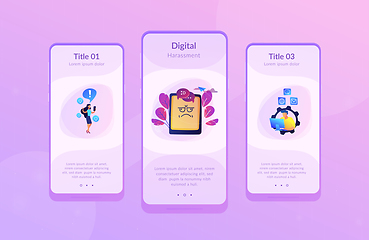 Image showing Internet trolling app interface template.