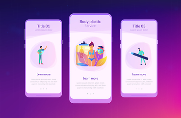 Image showing Body contouring app interface template.