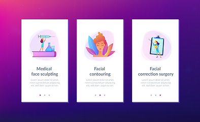 Image showing Facial contouring app interface template.