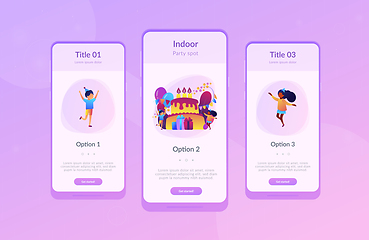 Image showing Kids birthday app interface template.