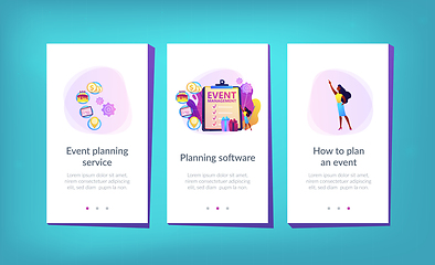 Image showing Event management app interface template.