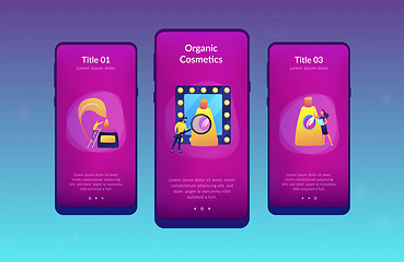 Image showing Organic cosmetics app interface template.