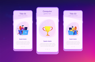 Image showing E-sport fans app interface template.