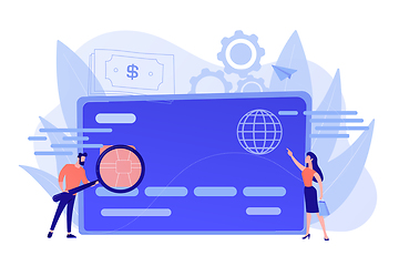 Image showing Plastic money concept vector illustration.