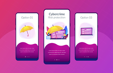 Image showing Cyber insurance app interface template.