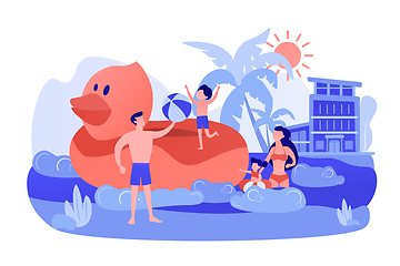 Image showing Family vacation concept vector illustration