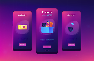 Image showing E-sport fans app interface template.