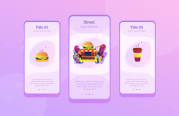 Image showing Food festival app interface template.