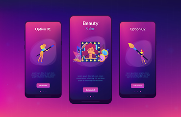 Image showing Beauty salon app interface template.