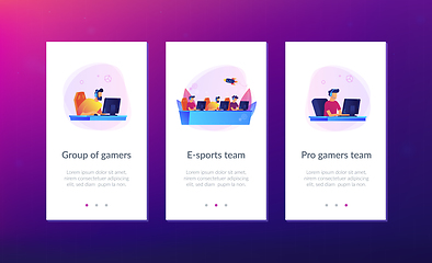 Image showing E-sport team app interface template.