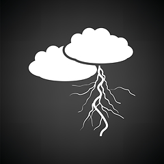 Image showing Clouds and lightning icon