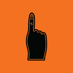 Image showing Fans foam finger icon