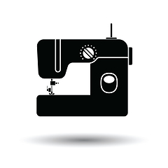 Image showing Modern sewing machine icon