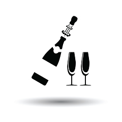 Image showing Party champagne and glass icon