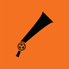 Image showing Football fans wind horn toy icon