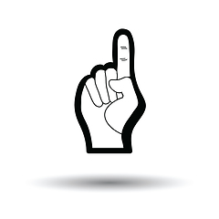 Image showing American football foam finger icon