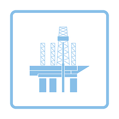 Image showing Oil sea platform icon