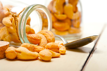 Image showing cashew nuts on a glass jar