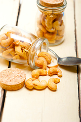 Image showing cashew nuts on a glass jar