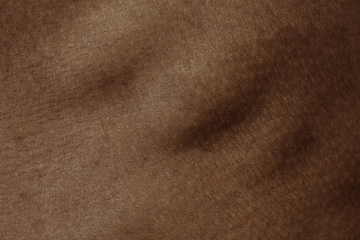 Image showing Texture of human skin. Close up of african-american male body