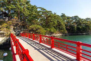 Image showing Matsushima and red bridge