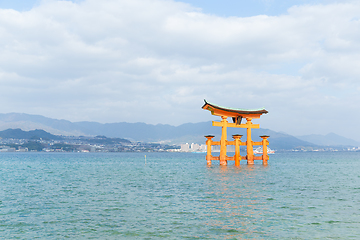 Image showing Torii of itsukushima-shrine in hiroshima