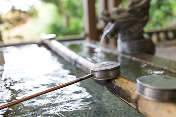 Image showing Bamboo water fountain