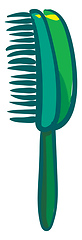 Image showing A handy green comb vector or color illustration