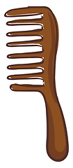 Image showing A brown comb vector or color illustration