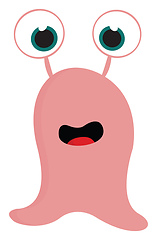 Image showing A cute Pink monster vector or color illustration