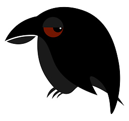 Image showing Raven illustration vector on white background 