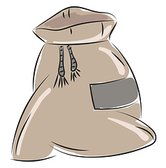 Image showing A sack of flour vector or color illustration