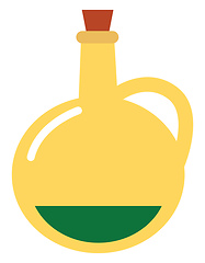 Image showing Portrait of butter in a round conical flask vector or color illu