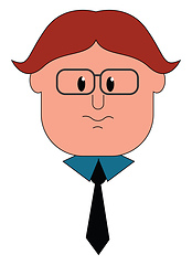 Image showing Man with black tie vector or color illustration