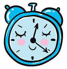 Image showing Sleeping clock illustration vector on white background 