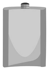 Image showing steel flask vector or color illustration