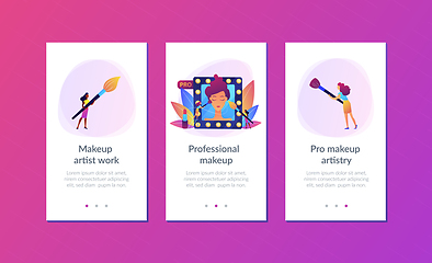 Image showing Professional makeup app interface template.