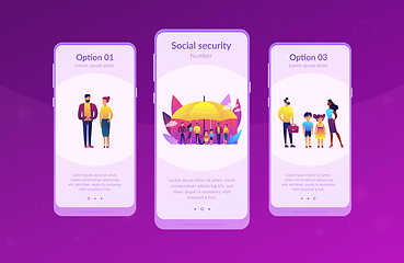 Image showing Social insurance app interface template.