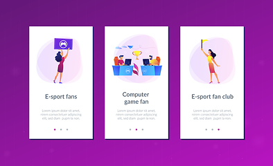 Image showing E-sport fans app interface template.