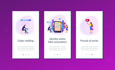Image showing Cyberstalking app interface template.