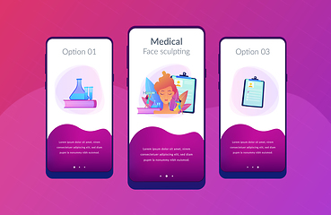 Image showing Facial contouring app interface template.