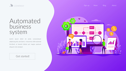 Image showing Business process automation landing page template