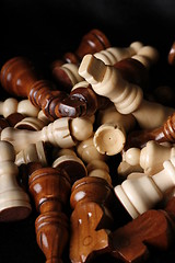 Image showing Mixed chess pieces