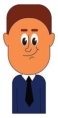 Image showing Man in black tie vector or color illustration