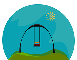 Image showing Happy swing vector or color illustration