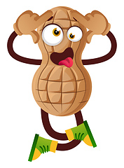 Image showing Peanut is crazy, illustration, vector on white background.