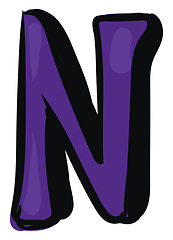 Image showing Letter N alphabet vector or color illustration