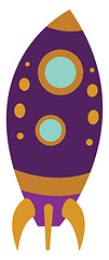 Image showing A purple rocket vector or color illustration