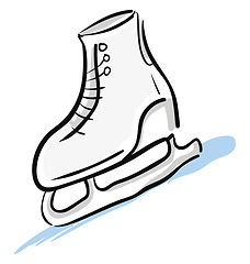 Image showing Ice skate illustration vector on white background 