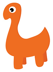Image showing Cartoon dinosaur vector or color illustration